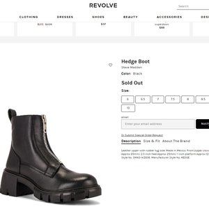 Steve Madden Womens Hedge Boots